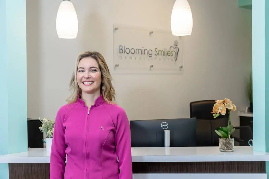 Blooming Smiles Dental Studio - Professional dental clinic exterior with modern facilities