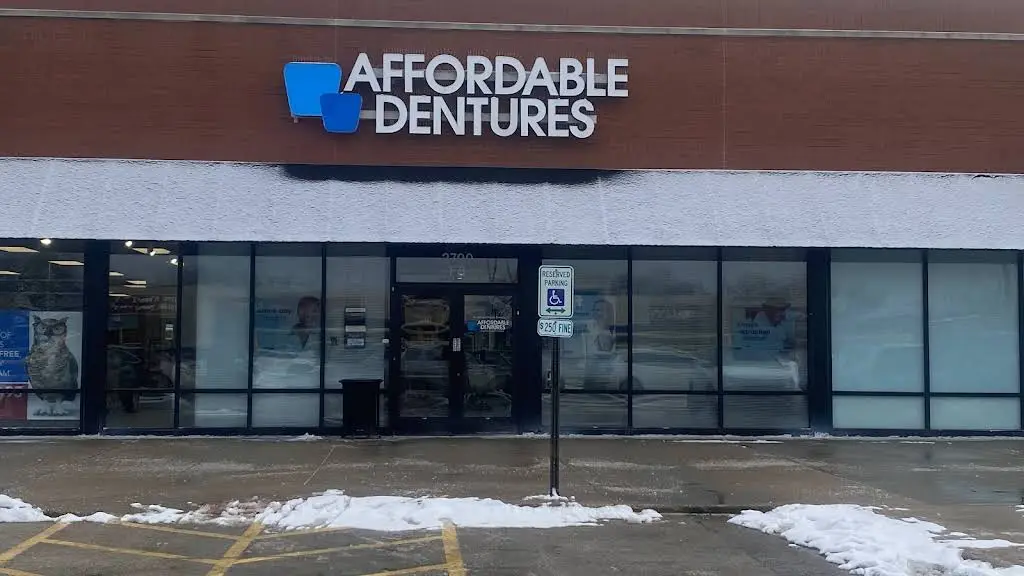 Affordable Dentures & Implants - Professional dental clinic exterior with modern facilities