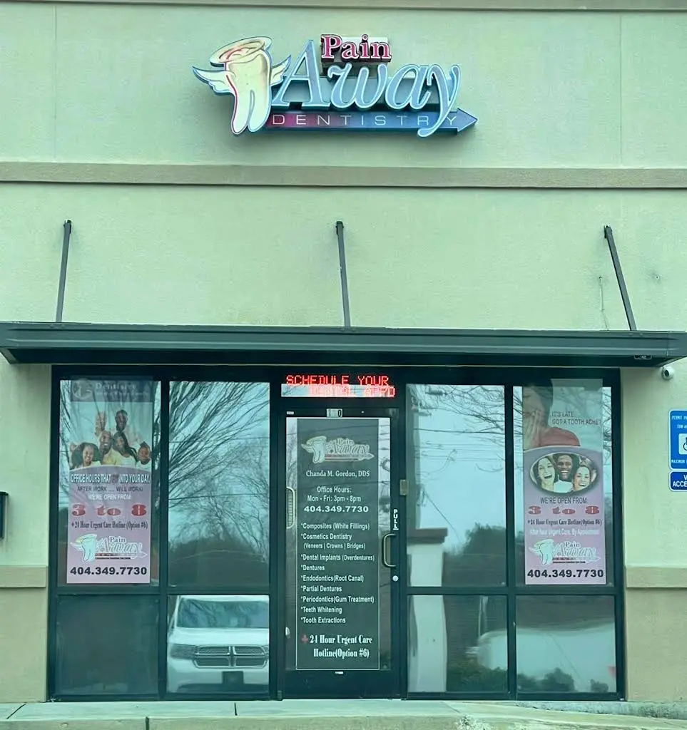 Pain Away Dentistry - Professional dental clinic exterior with modern facilities