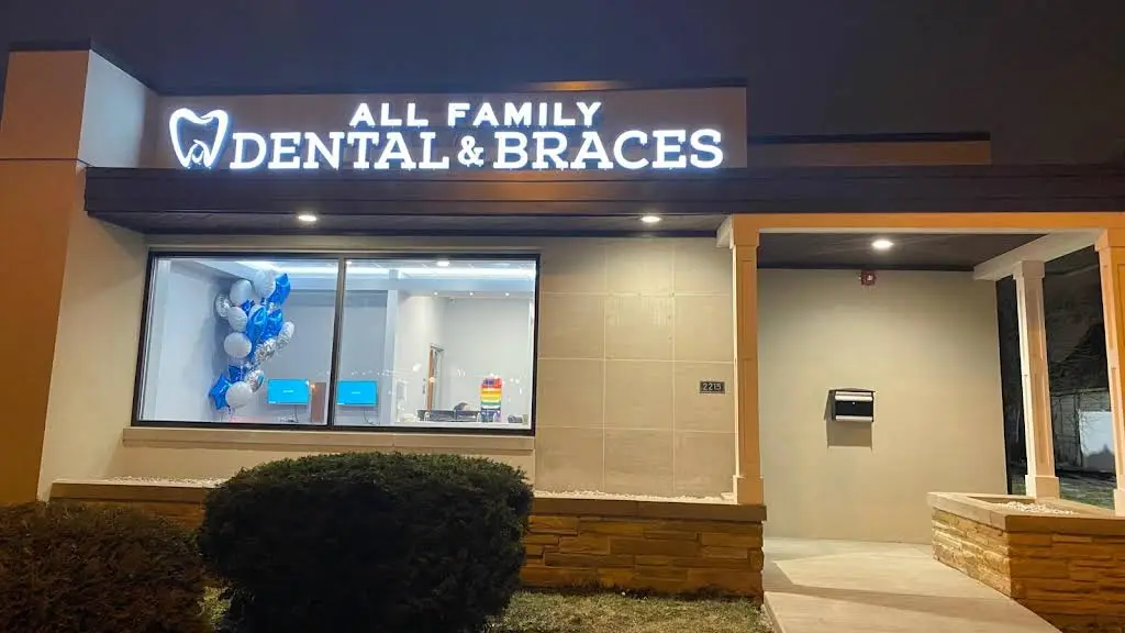 All Family Dental & Braces - Professional dental clinic exterior with modern facilities