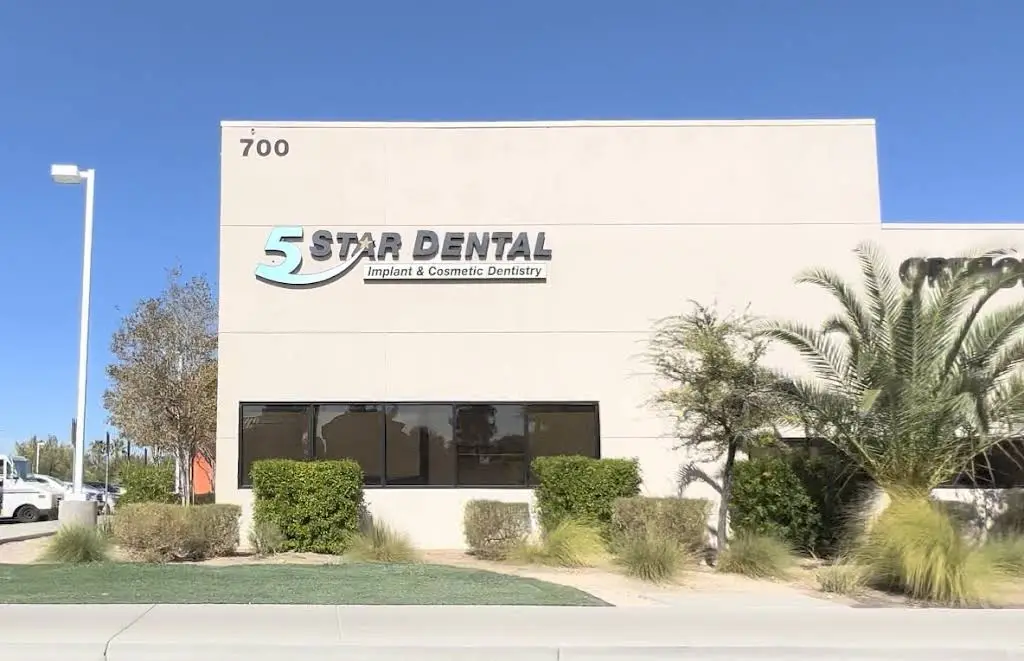5 Star Dental Implant & Cosmetic Dentistry - Professional dental clinic exterior with modern facilities