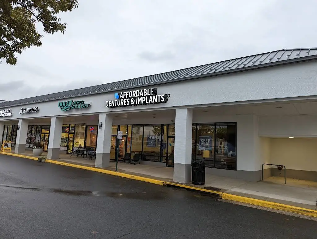 Affordable Dentures & Implants - Professional dental clinic exterior with modern facilities