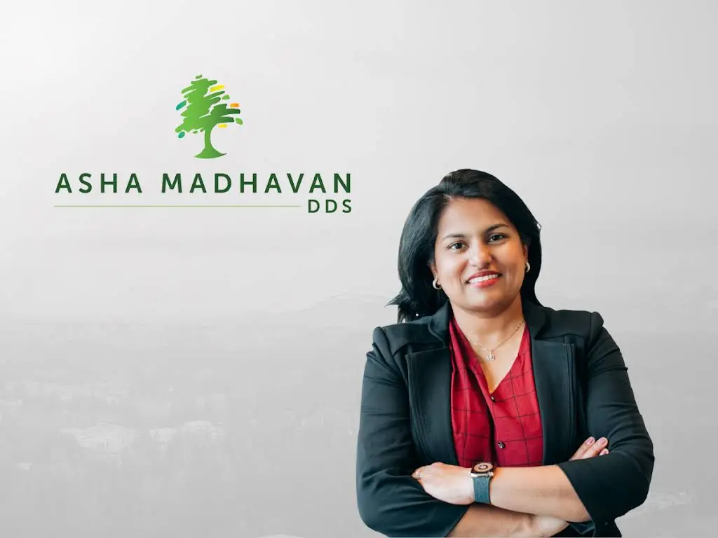 Asha Madhavan DDS - Professional dental clinic exterior with modern facilities