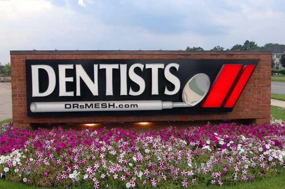 DrsMesh - Professional dental clinic exterior with modern facilities