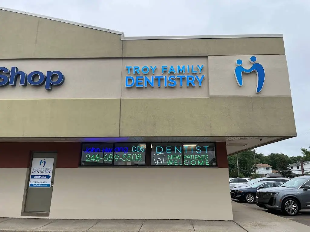 Troy Family Dentistry - Dr. John P. Hwang, DDS - Professional dental clinic exterior with modern facilities