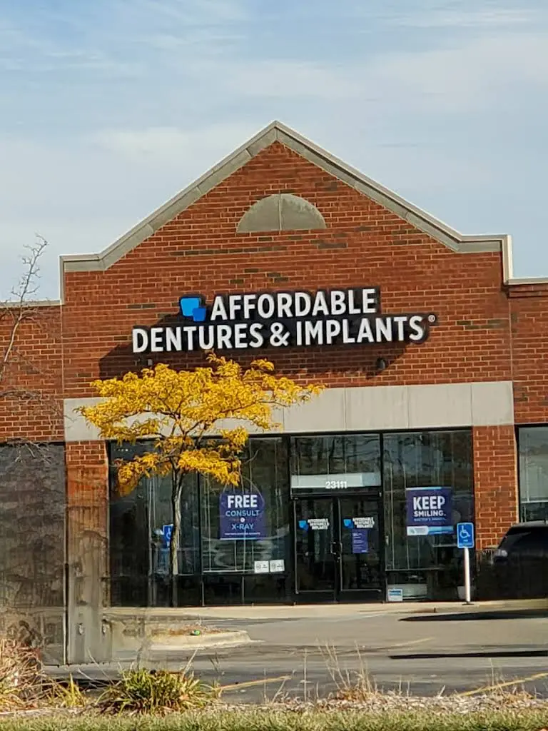 Affordable Dentures & Implants - Professional dental clinic exterior with modern facilities
