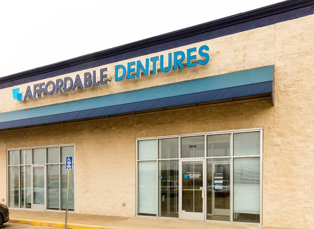 Affordable Dentures & Implants - Professional dental clinic exterior with modern facilities