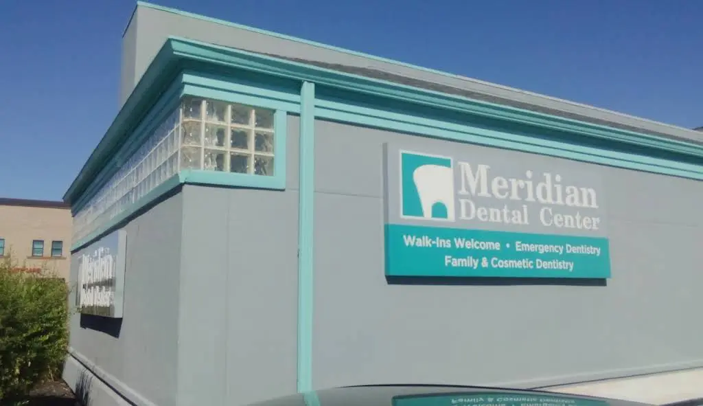 Meridian Dental Center - Professional dental clinic exterior with modern facilities