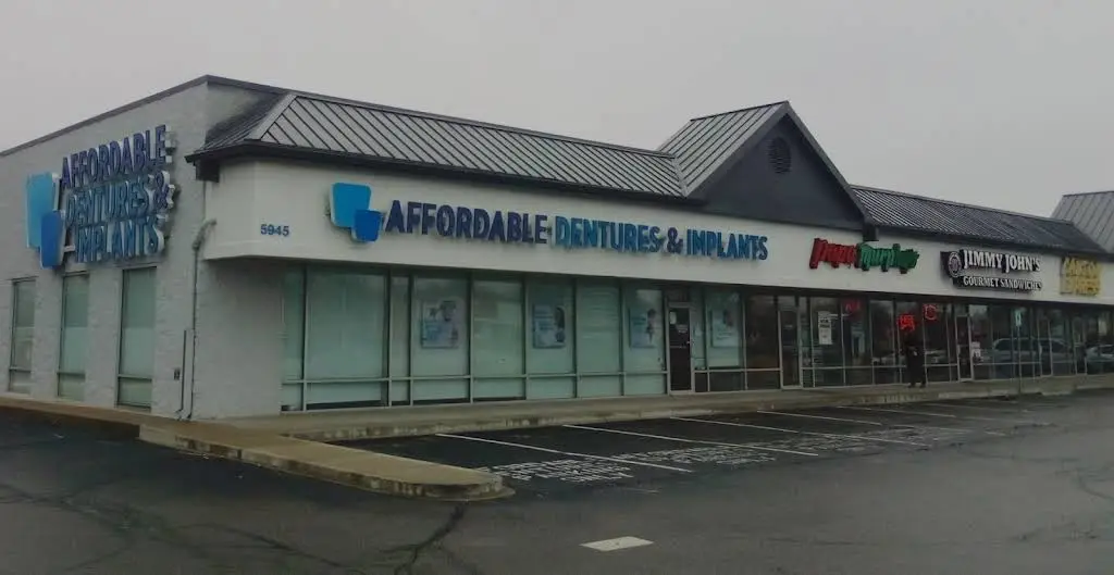 Affordable Dentures & Implants - Professional dental clinic exterior with modern facilities