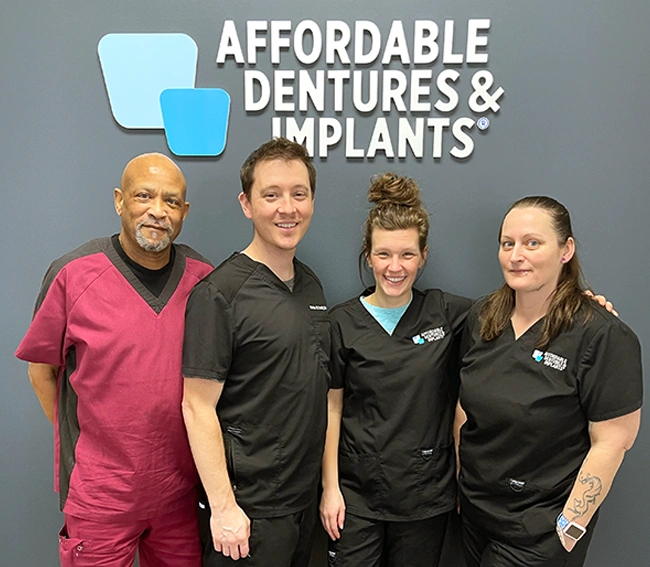 Affordable Dentures & Implants - Professional dental clinic exterior with modern facilities