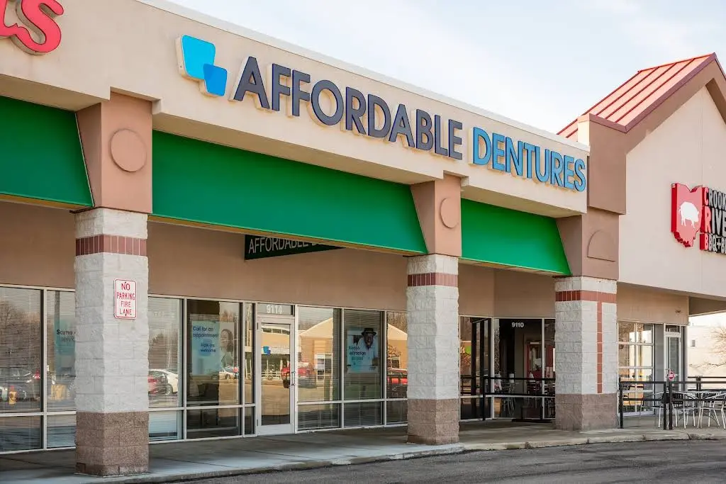 Affordable Dentures & Implants - Professional dental clinic exterior with modern facilities