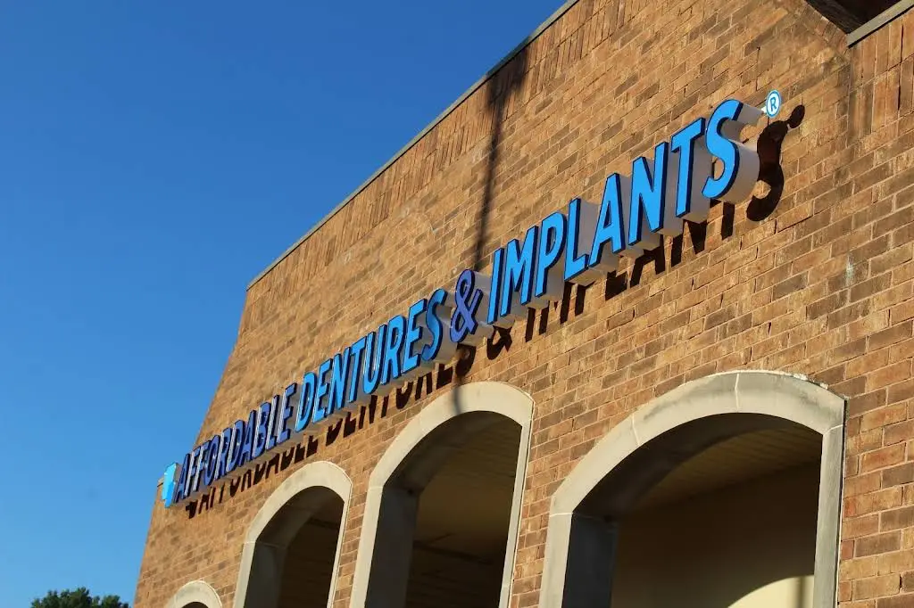 Affordable Dentures & Implants - Professional dental clinic exterior with modern facilities