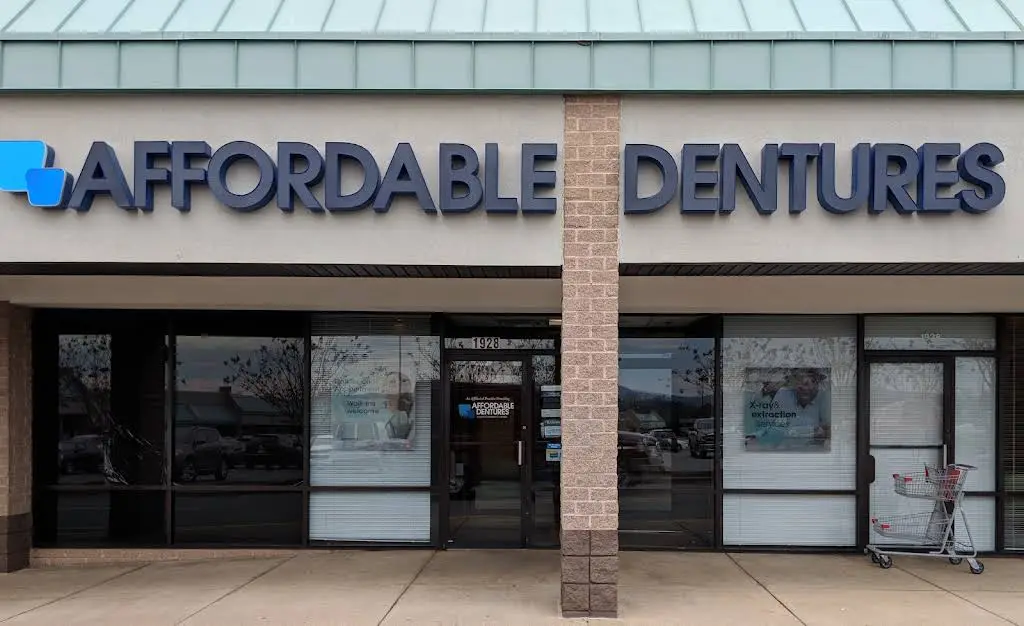 Affordable Dentures & Implants - Professional dental clinic exterior with modern facilities