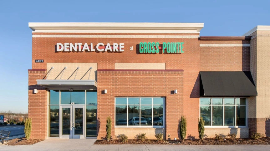 Dental Care at Cross Pointe - Professional dental clinic exterior with modern facilities