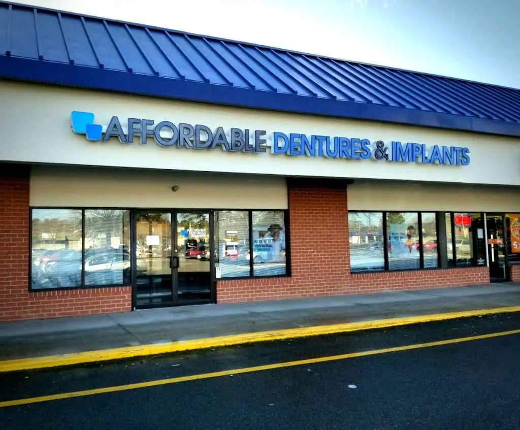 Affordable Dentures & Implants - Professional dental clinic exterior with modern facilities