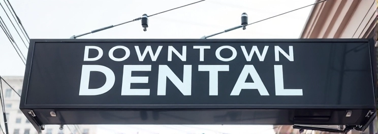 Downtown Dental - Professional dental clinic exterior with modern facilities