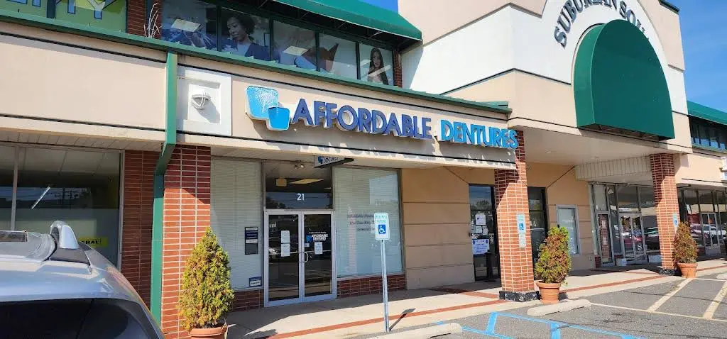 Affordable Dentures & Implants - Professional dental clinic exterior with modern facilities