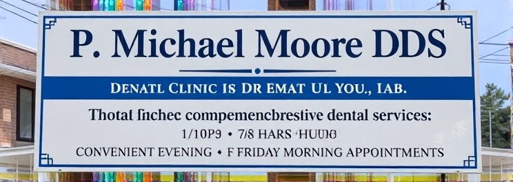 P. Michael Moore DDS - Professional dental clinic exterior with modern facilities