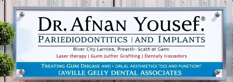 Dr. Afnan Yousef / River City Periodontics and Implants - Professional dental clinic exterior with modern facilities
