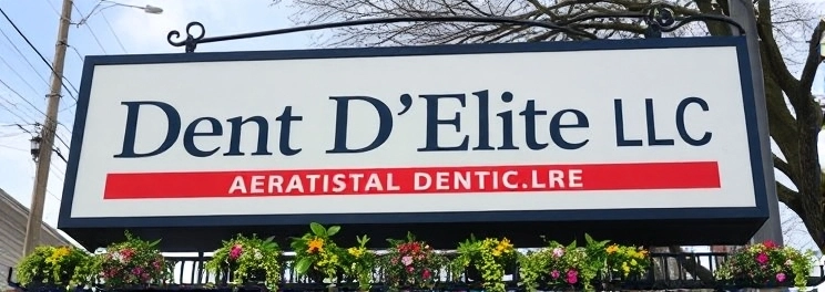 Dent D' Elite LLC - Professional dental clinic exterior with modern facilities