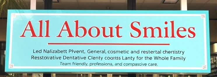 All About Smiles - Professional dental clinic exterior with modern facilities