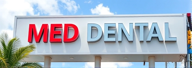 MED DENTAL - Professional dental clinic exterior with modern facilities