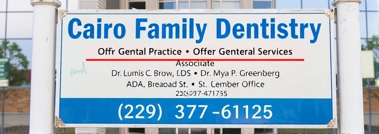 Cairo Family Dentistry - Professional dental clinic exterior with modern facilities